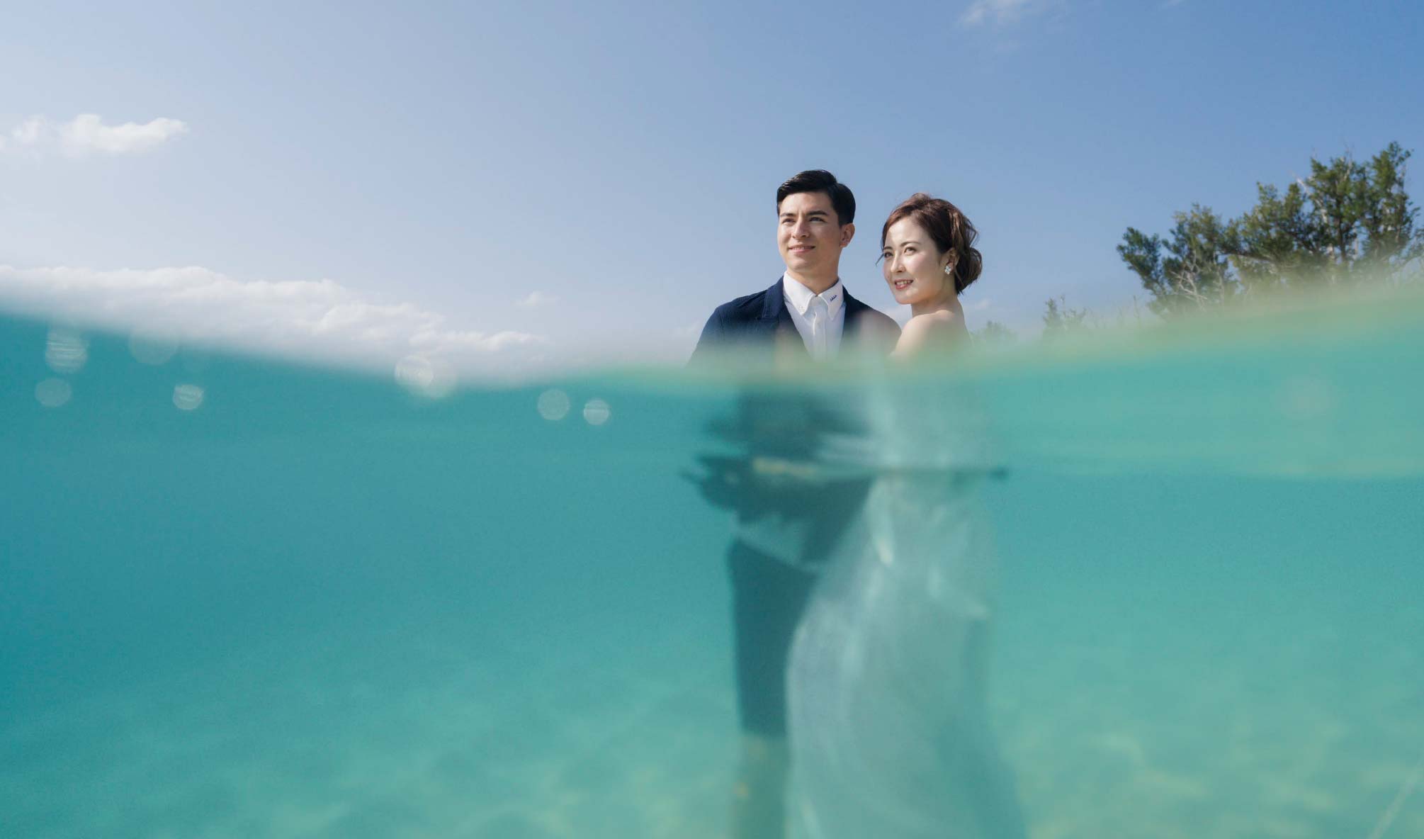 沖縄での水中ウェデイング イメージ